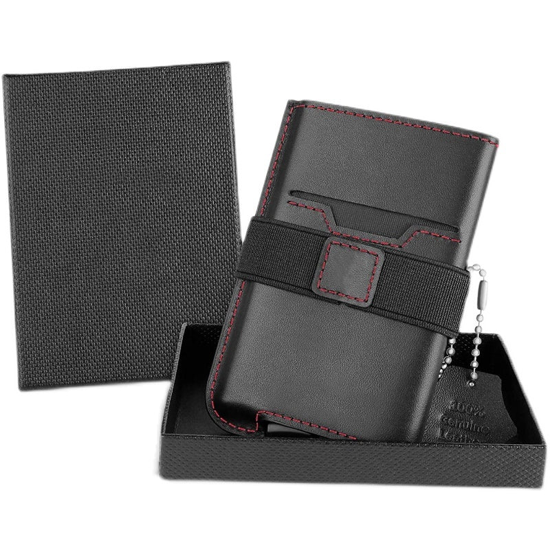 Leder Portmonee mit Aluminium Karten halter Top Qualität DamnLuxe